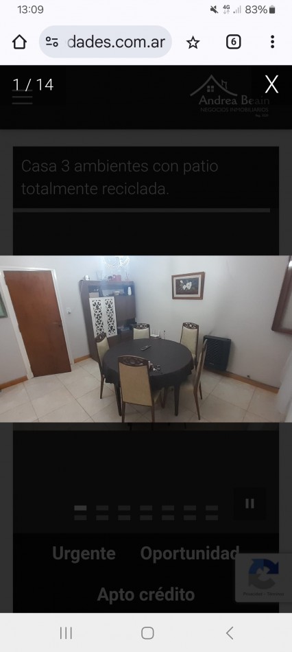 Venta CASA 3AMB RECICLADO PATIO RAWSON Y JARA