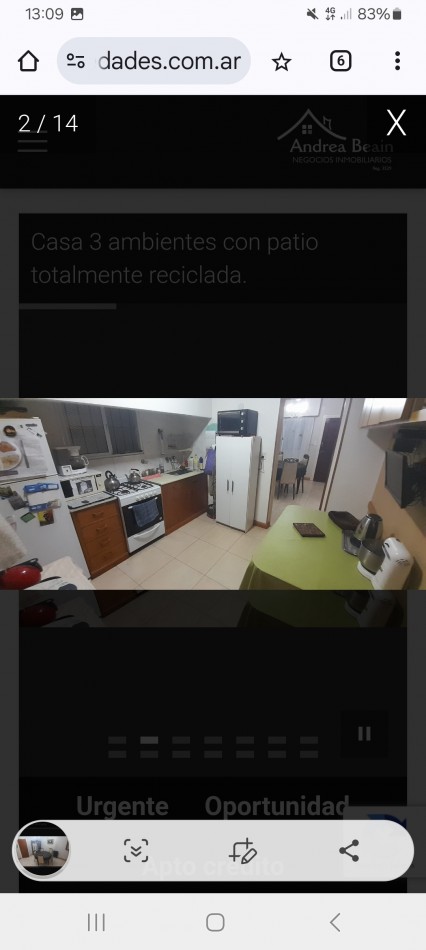 Venta CASA 3AMB RECICLADO PATIO RAWSON Y JARA