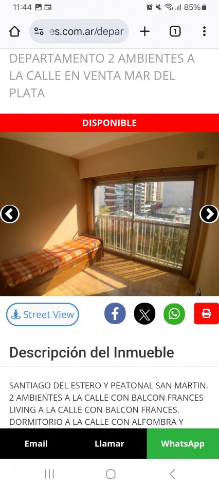 VENTA 2AMB BALCON FRANCES CENTRO