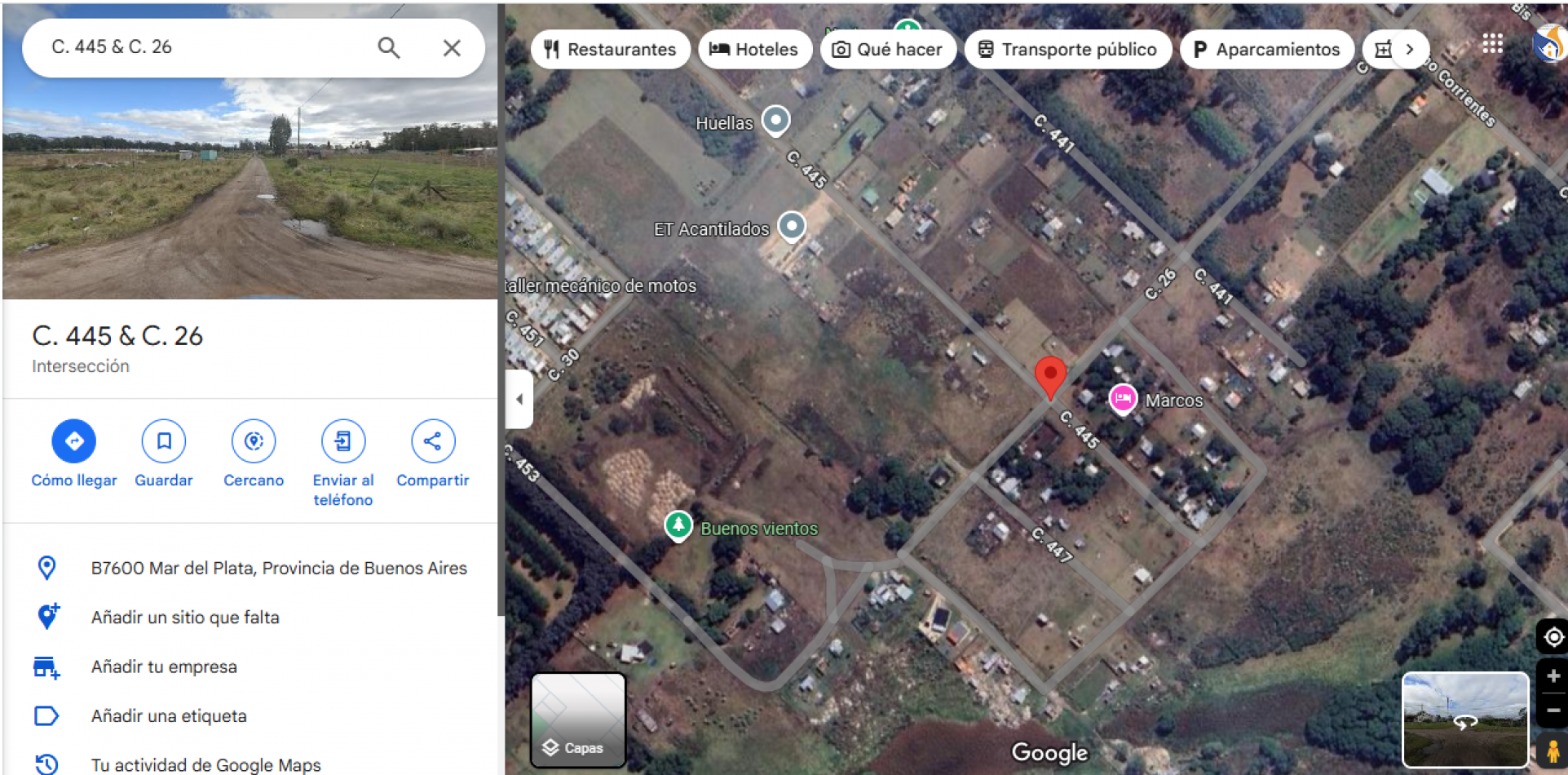 VENTA TERRENO de 600 METROS CUADRADOS A 400 METROS de la RUTA y CERCA de AQUOPOLIS