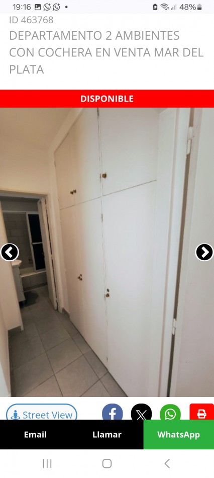 VENTA 2AMB con COCHERA CONTRAFRENTE CENTRO 