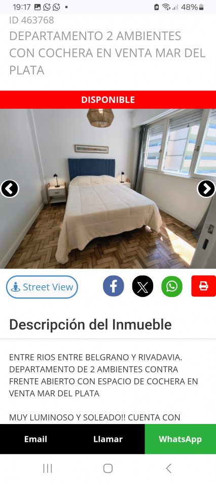 VENTA 2AMB con COCHERA CONTRAFRENTE CENTRO 