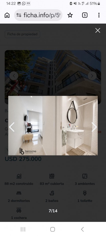VENTA 3AMB EXCELENTE CALIDAD GUEMES A ESTRENAR COCHERA 