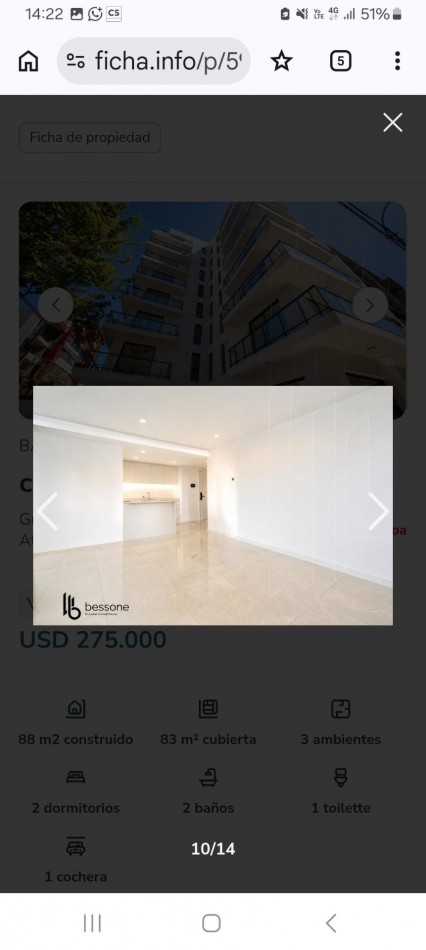 VENTA 3AMB EXCELENTE CALIDAD GUEMES A ESTRENAR COCHERA 