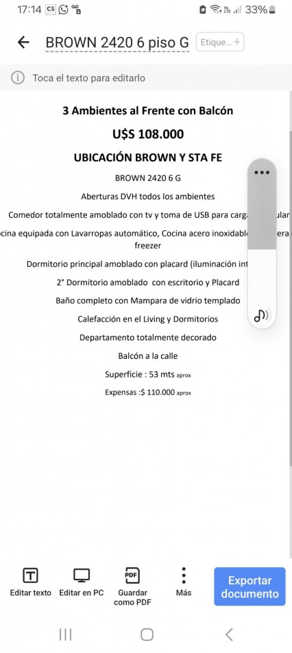 VENTA 3AMB RECICLADO CENTRO ARTEFACTO Y MUEBLES A ESTRENAR 