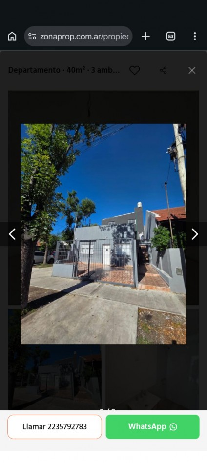 VENTA 3AMB DUPLEX AL FRENTE 
